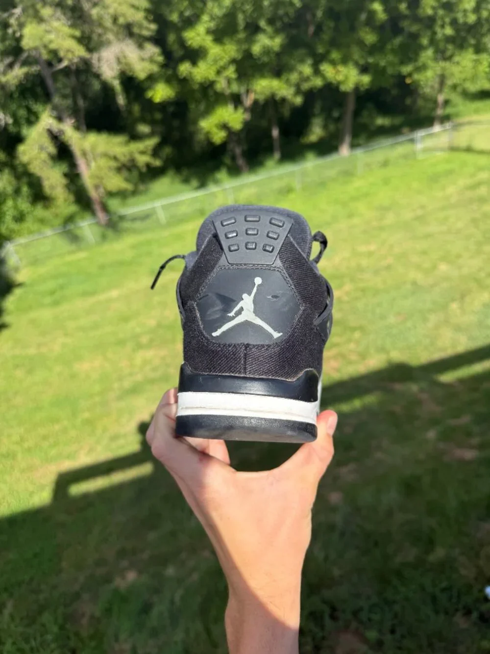 jordan 4 black canvas 10 mens!